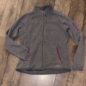 Eddie Bauer Women's Charcoal Jacket with Magenta Accents